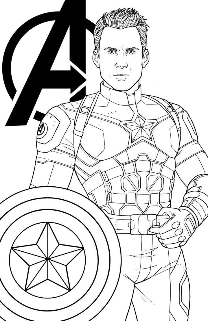 Dibujos de Capitán América para colorear, descargar e imprimir | Colorear  imágenes