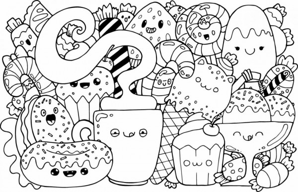 Dibujos Kawaii de Niñas para colorear, descargar e imprimir | Colorear  imágenes