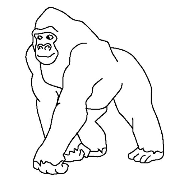 imagenes-de-gorilas-para-colorear | Colorear imágenes
