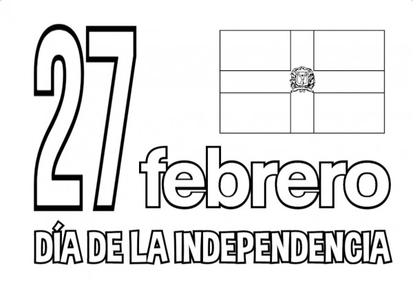 Dibujos del día de la Independencia de la República Dominicana, 27 de  febrero | Colorear imágenes