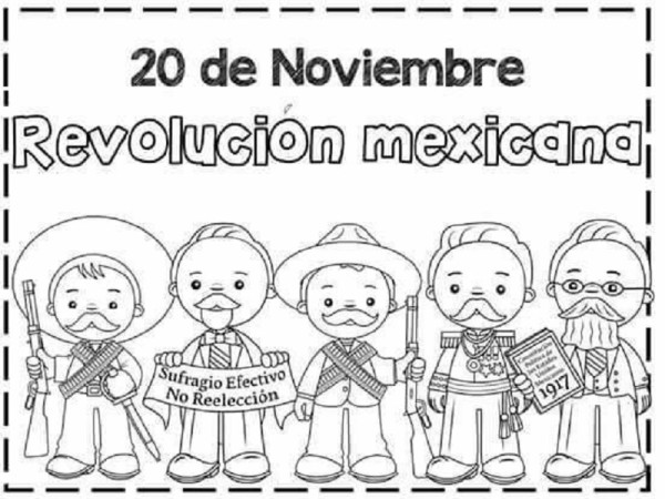 Top 87+ imagen revolucion mexicana dibujos para colorear
