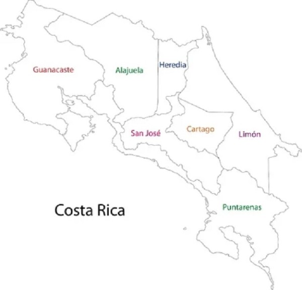 Mapas De Costa Rica Para Colorear Y Descargar Colorear Imágenes