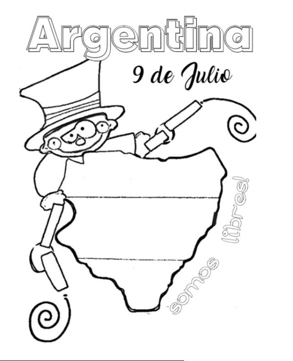  Dibujos del día de la Independencia Argentína,   de julio