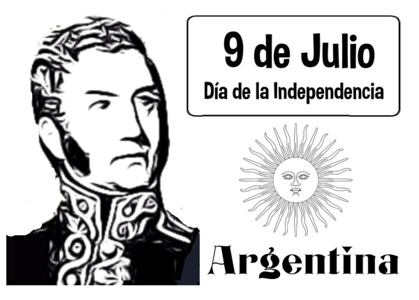 Dibujos del día de la Independencia Argentína, 9 de julio | Colorear  imágenes