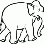 Dibujos de elefantes para imprimir y colorear