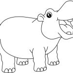 Dibujos de hipopotamos para colorear, descargar e imprimir