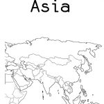 Mapas de Asia para colorear