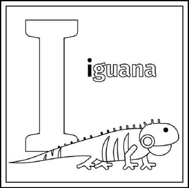  Dibujos de iguanas para colorear, descargar e imprimir