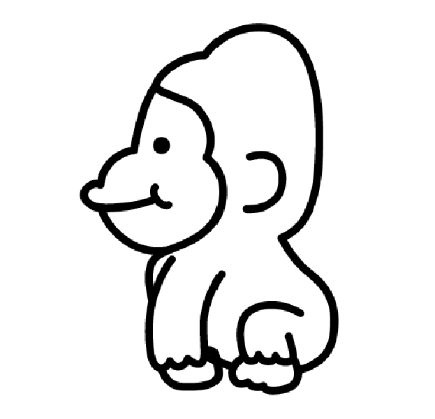 Dibujos de gorilas para colorear, descargar e imprimir | Colorear imágenes