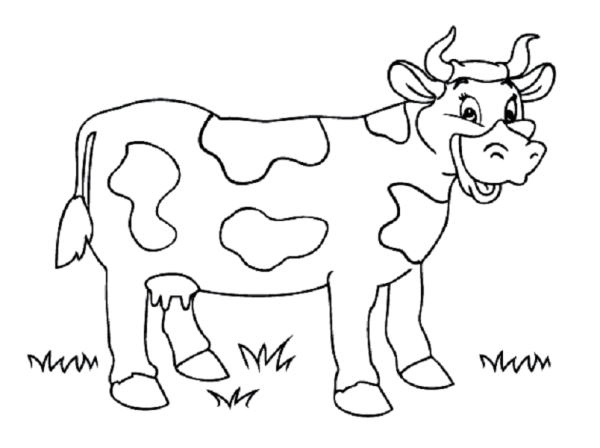 Dibujos de vacas para colorear, descargar e imprimir | Colorear imágenes
