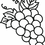 Dibujos de uvas para colorear, descargar e imprimir