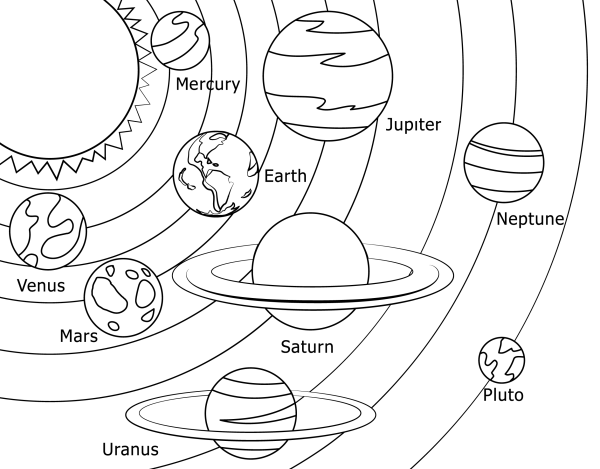 Dibujos de los planetas para colorear, descargar e imprimir | Colorear  imágenes