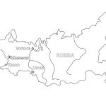 Mapas de Rusia para colorear