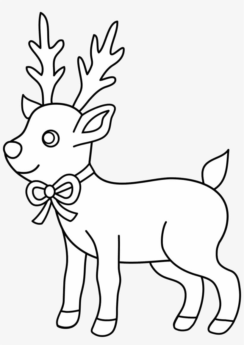 Dibujos de renos de navidad para colorear, descargar e imprimir | Colorear  imágenes