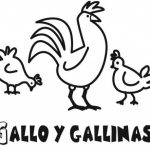 Dibujos de Gallos y Gallinas para imprimir y colorear