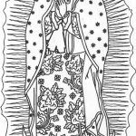 Dibujos  de la Virgen de Guadalupe Reyna de México para imprimir y pintar