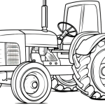 Imágenes de tractores para imprimir y colorear gratis