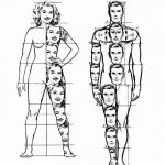Dibujos del Cuerpo humano y sus proporciones para imprimir y colorear